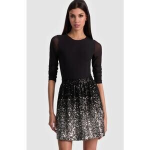 NWOT: Alice + Olivia Chara Embellished Mini Dress Size 4